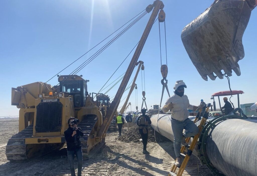 بكوادر عراقية.. النفط تعلن وصول نسب إنجاز مشروع أنبوب الغاز في شط البصرة لمراحلها النهائية
